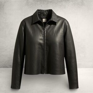 Dolce & Gabbana Sleek Black Leather Jacket